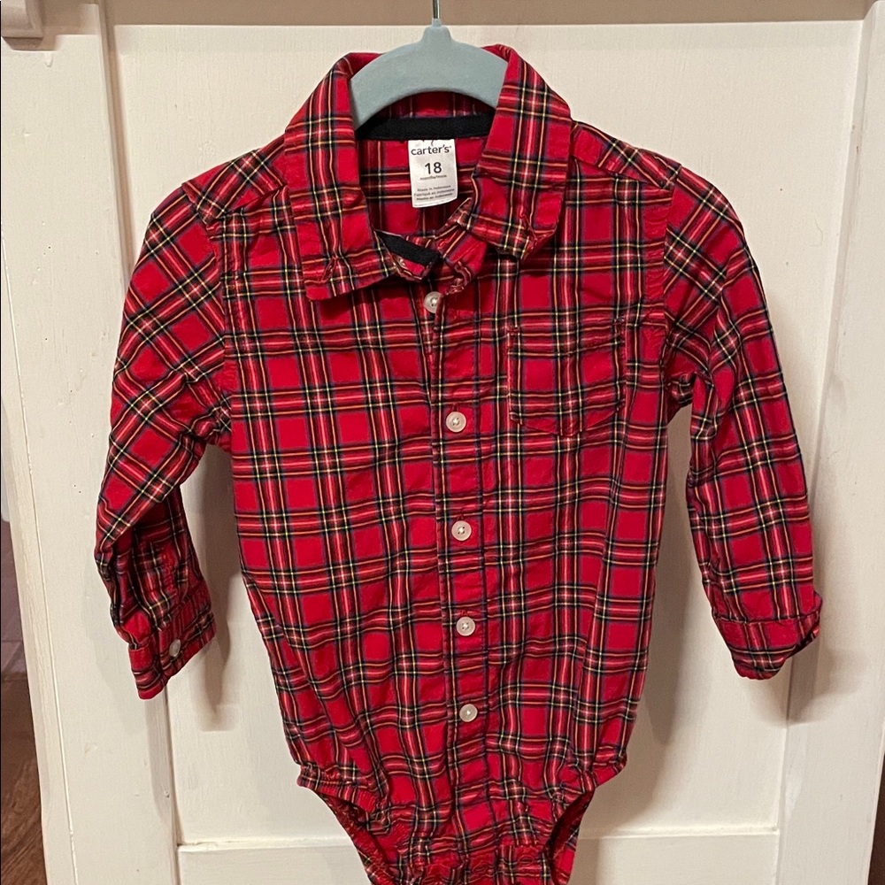 Carter's Red Plaid Button Down Shirt